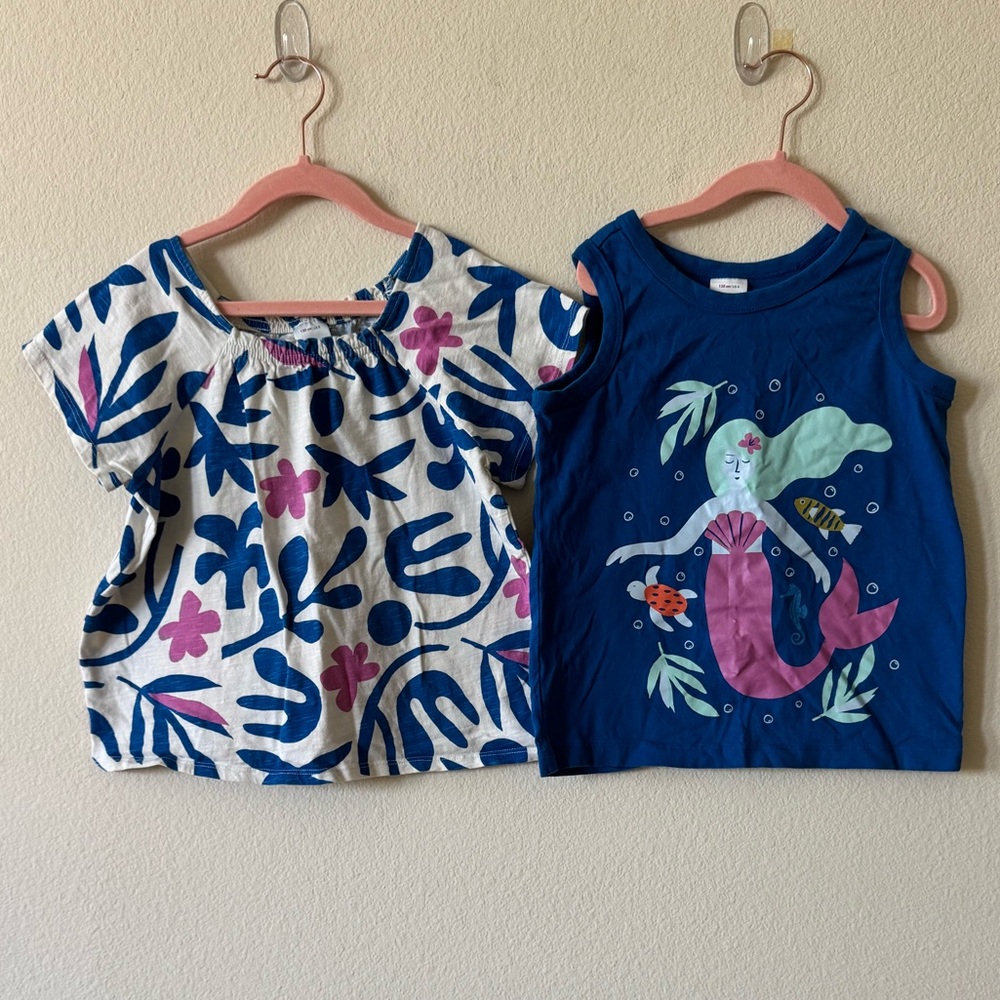 EUC Bundle of 2 Hanna Andersson Tops girls size 8